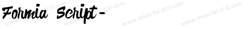 Formia Script字体转换